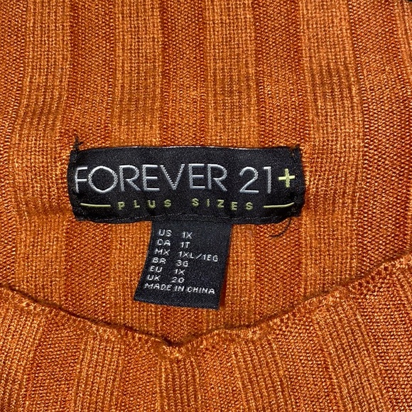 Forever 21 Plus Ribbed Long Sleeve Cropped Sweater - Picture 3 of 6